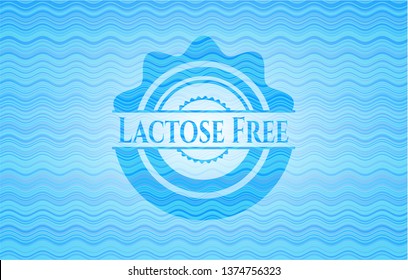 Lactose Free light blue water emblem.
