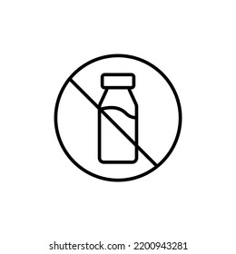 Lactose free line icon. Simple element illustration.  Lactose free concept outline symbol design.