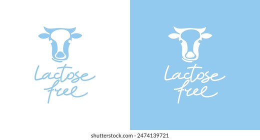 lactose free logo, vector image
