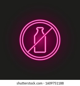 lactose free neon style icon. Simple thin line, outline vector of gmo icons for ui and ux, website or mobile application