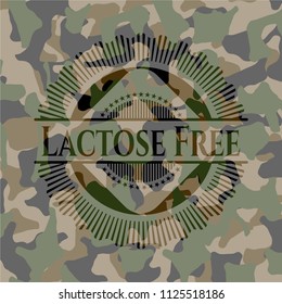 Lactose Free on camo texture