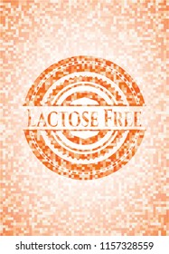 Lactose Free orange mosaic emblem