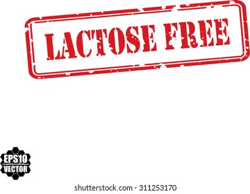 Lactose free red grunge rubber stamp. Vector illustration.