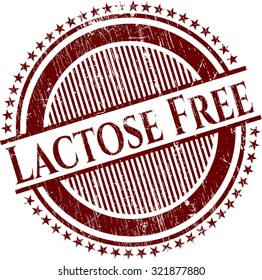 Lactose Free rubber seal with grunge texture