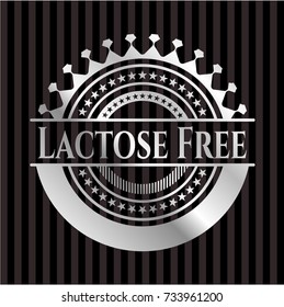 Lactose Free silvery shiny badge