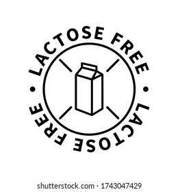 Lactose free simple icon, modern design element isolated on white