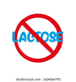 Lactose free vector icon on white.