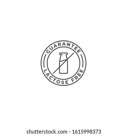 Lactose free. Vector icon template