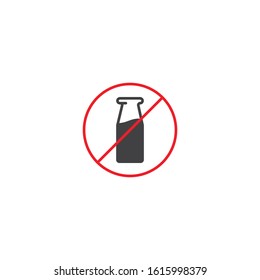 Lactose free. Vector icon template
