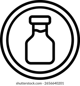 Diseño de icono de línea de Vector libre de lactosa
