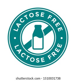 Lactose free vector logo or badge template. Suitable used for stamp or product label.