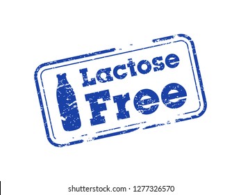 Lactose Free vector stamp