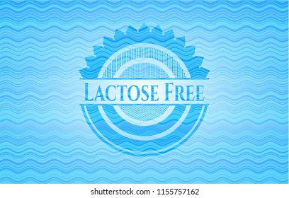 Lactose Free water wave representation style emblem.