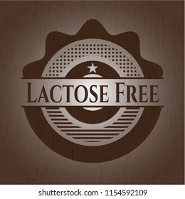 Lactose Free wood icon or emblem