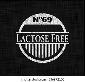 Lactose Free written with chalkboard texture