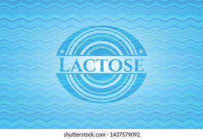 Lactose water style emblem. Vector Illustration. Detailed.