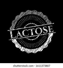 Lactose written on a blackboard. Vector Illustration. Detailed.