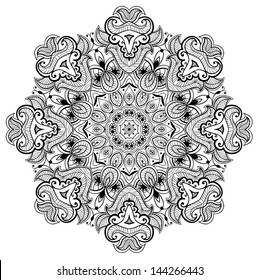 Lacy arabesque designs. Oriental ornament. You can use this pattern in the design of textile, carpet, shawl, cushion, greeting card.
