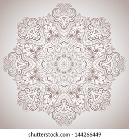 Lacy arabesque designs. Oriental ornament. You can use this pattern in the design of textile, carpet, shawl, cushion, greeting card.