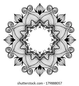 Lacy arabesque designs. Oriental ornament. You can use this pattern in the design of textile, carpet, shawl, cushion, greeting card.