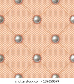Lacy background with pearls. Vector illustration