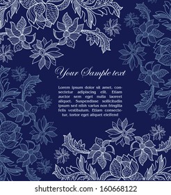 lacy blue background with place for your text