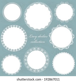 Lacy doilies collection.