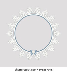 Lacy doily frame.