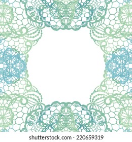 Lacy elegant frame. Invitation card. Vector illustration.