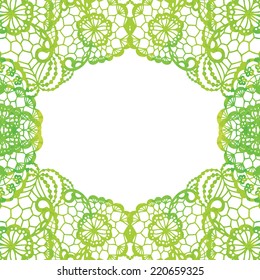 Lacy elegant frame. Invitation card. Vector illustration.