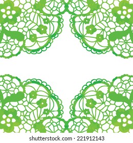 Lacy elegant frame. Invitation card. Vector illustration.