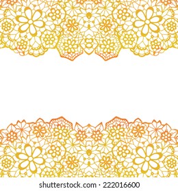 Lacy elegant frame. Invitation card. Vector illustration.