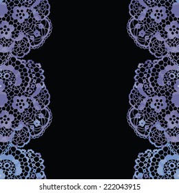 Lacy elegant frame. Invitation card. Vector illustration.