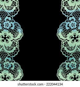 Lacy elegant frame. Invitation card. Vector illustration.