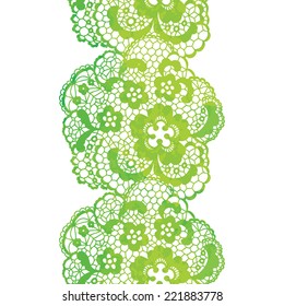 Lacy elegant watercolor border. Lacy vintage trim. Vector illustration.
