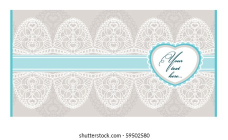 lacy envelope with free place for text