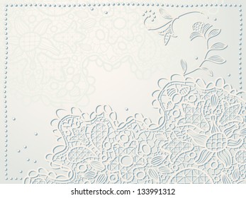 Lacy greeting card. Vector design.