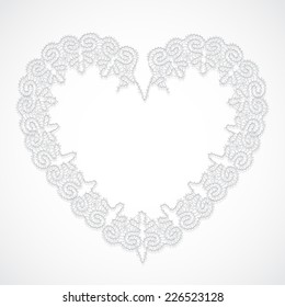 Lacy heart with place for text