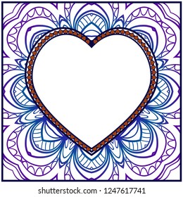 Lacy Hearts With Floral Openwork Pattern. Vector Illustration.