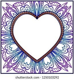 Lacy Hearts With Floral Openwork Pattern. Vector Illustration.
