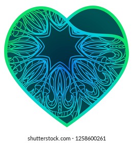 Lacy Hearts With Floral Openwork Pattern. Vector Illustration.