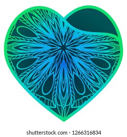 Lacy Hearts With Floral Openwork Pattern. Vector Illustration.