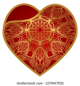 Lacy Hearts With Floral Openwork Pattern. Template For Layouts Wedding Cards, Interior, Laser Cutting, Plotter Cutting Or Printing. Vector Illustration