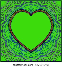 Lacy Hearts With Floral Openwork Pattern. Vector Illustration.