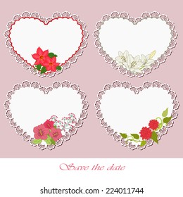 Lacy hearts with flowers