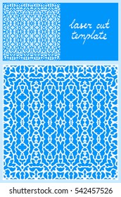 Lacy Laser Cut Card Template. Wedding Invitation Envelope. Delicate Paper Fretwork