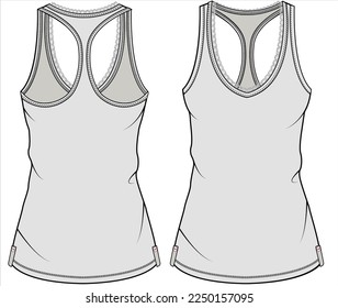 EL CUERPO DE LACY NECKLINE LOS ACOGIÓ CON DETALLE DE LA RESPUESTA DE RACER PARA MUJERES Y NIÑAS ADOLESCENTES EN EL ARCHIVO DE VECTOR EDITABLE