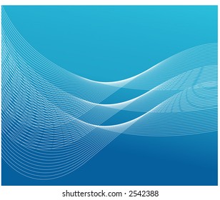 lacy netting over blue vector