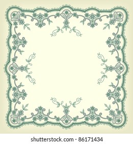 lacy patterns with frame in vintage style