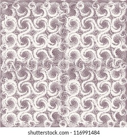 Lacy seamless openwork white gingham structure.Vector background